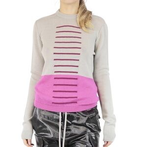 Rick Owens Biker Round Neck crew neck colour block sweater size S good condition